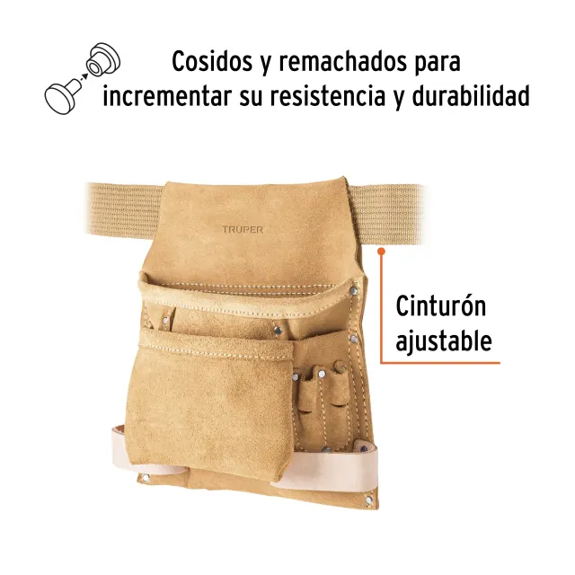 Porta herramientas de carnaza · Protección en alturas EPP Potosina