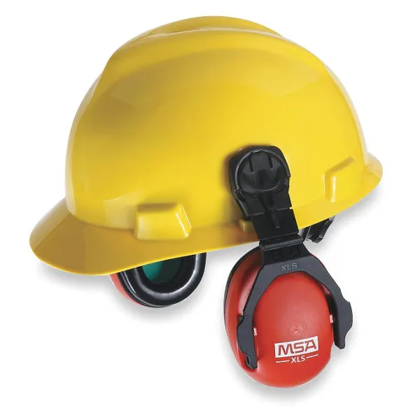 Orejera MSA adaptable a casco · Protección auditiva EPP Potosina