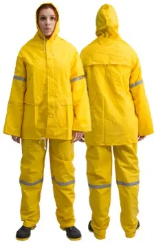 Impermeable 2 pz Chamarra-Pantalon con Reflejante · Protección corporal EPP Potosina