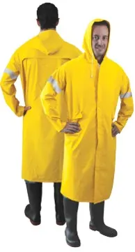 Impermeable Tipo Gabardina con Reflejante · Protección corporal EPP Potosina
