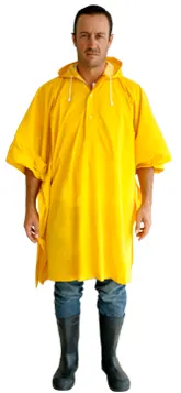 Impermeable Tipo Poncho con Reflejante · Protección corporal EPP Potosina