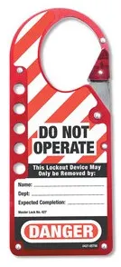 Aldaba de consignación métalica MASTER LOCK · Bloqueo y etiquetado EPP Potosina