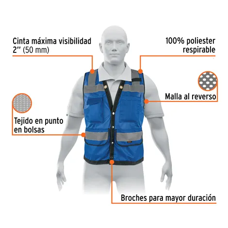 Chaleco JERSEY REFORZADO T · Señalización y vialidad EPP Potosina