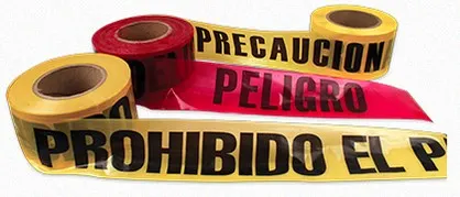 Cinta de Barricada Multi-Texto · Señalización y vialidad EPP Potosina